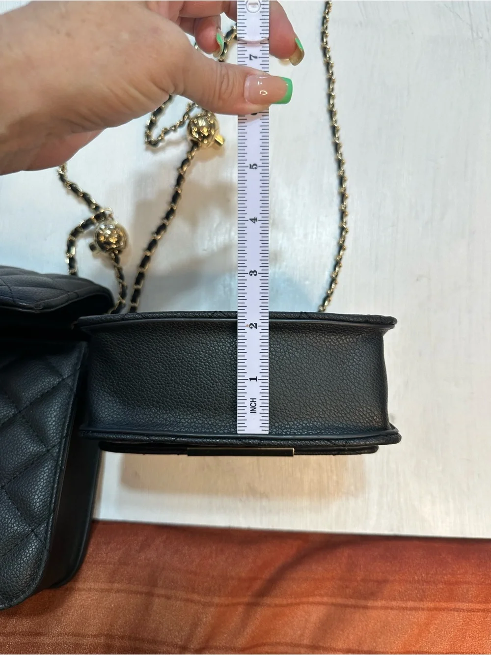 Black Quilted Crossbody Purse Set 2 Bags Gold Chain Faux Leather Matching